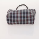 BURBERRY Nova Check Blue Label Tasche Canvas Nylon 5er Set Schwarz Blau Auth fm5240-10