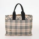BURBERRY Nova Check Blue Label Tasche Canvas Nylon 5er Set Schwarz Blau Auth fm5240-13