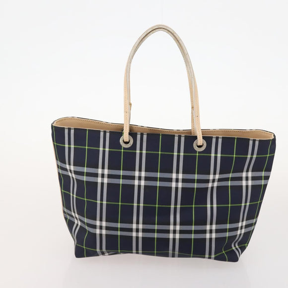 BURBERRY Nova Check Blue Label Tasche Canvas Nylon 5er Set Schwarz Blau Auth fm5240