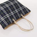 BURBERRY Nova Check Blue Label Tasche Canvas Nylon 5er Set Schwarz Blau Auth fm5240-19