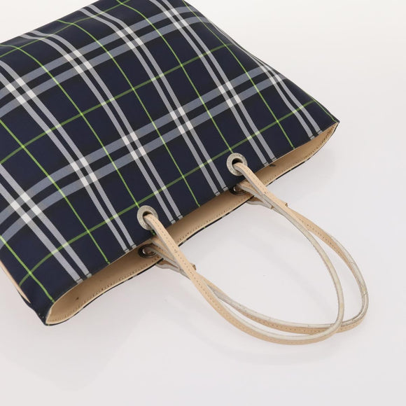 BURBERRY Nova Check Blue Label Tasche Canvas Nylon 5er Set Schwarz Blau Auth fm5240