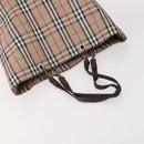 BURBERRY Nova Check Blue Label Tasche Canvas Nylon 5er Set Schwarz Blau Auth fm5240-4