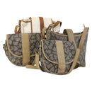 SAINT LAURENT Shoulder Bag PVC 4 Set Gray White Auth fm5241-1