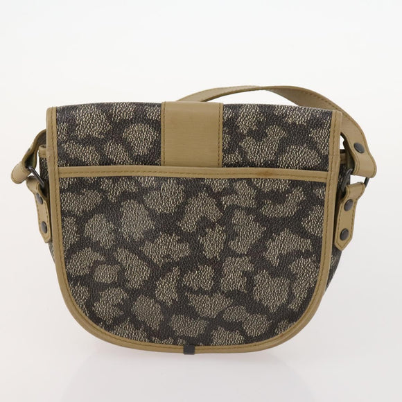 SAINT LAURENT Shoulder Bag PVC 4 Set Gray White Auth fm5241