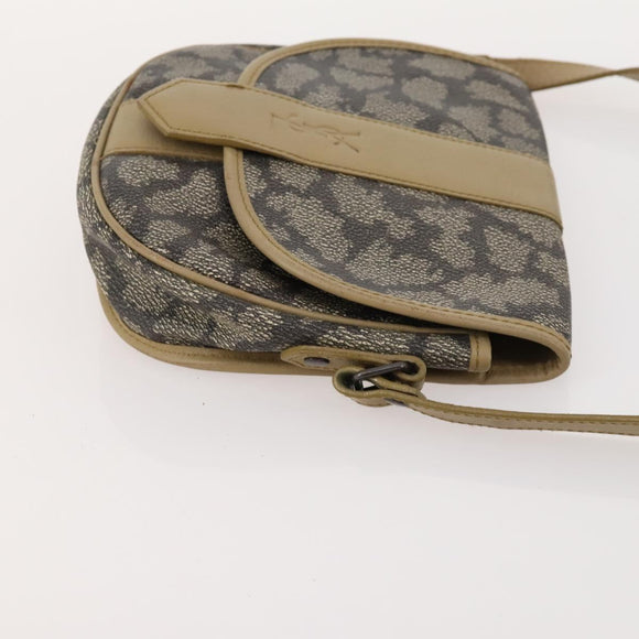 SAINT LAURENT Shoulder Bag PVC 4 Set Gray White Auth fm5241