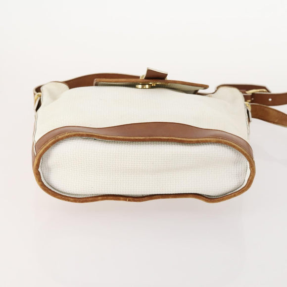 SAINT LAURENT Shoulder Bag PVC 4 Set Gray White Auth fm5241