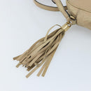 GUCCI Soho Shoulder Bag Leather Beige Gold 308361 Auth fm5252-18