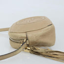 GUCCI Soho Shoulder Bag Leather Beige Gold 308361 Auth fm5252-4