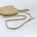 GUCCI Soho Shoulder Bag Leather Beige Gold 308361 Auth fm5252-7