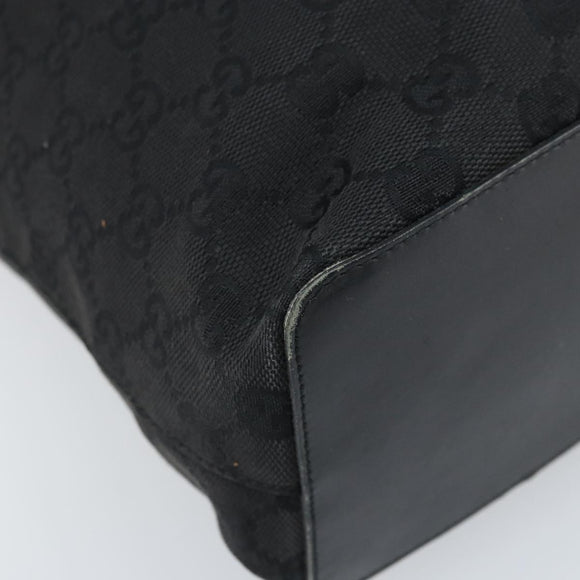 GUCCI GG Canvas Shoulder Bag Black Gold 002 1119 Auth fm5253