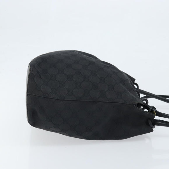 GUCCI GG Canvas Shoulder Bag Black Gold 002 1119 Auth fm5253