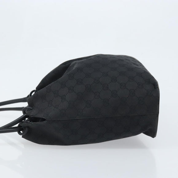 GUCCI GG Canvas Shoulder Bag Black Gold 002 1119 Auth fm5253