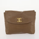 CHANEL COCO Mark Tote Bag Vinyl Brown CC Auth fm5255-17