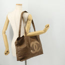 CHANEL COCO Mark Tote Bag Vinyl Brown CC Auth fm5255-21