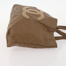 CHANEL COCO Mark Tote Bag Vinyl Brown CC Auth fm5255-4