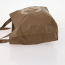 CHANEL COCO Mark Tote Bag Vinyl Brown CC Auth fm5255-5