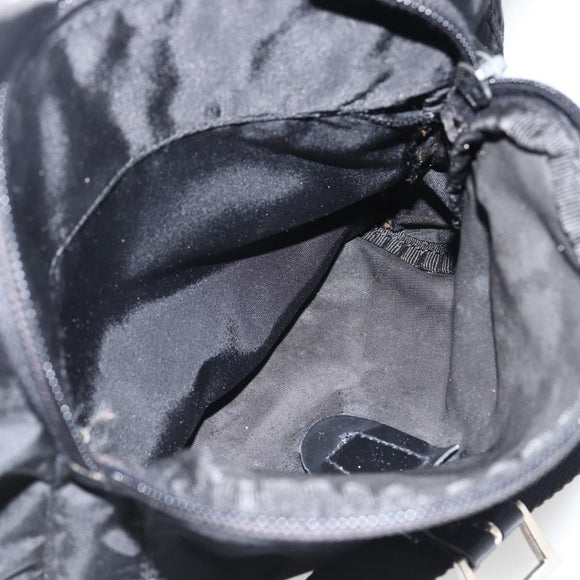 PRADA Shoulder Bag Nylon Black Silver Auth fm5260