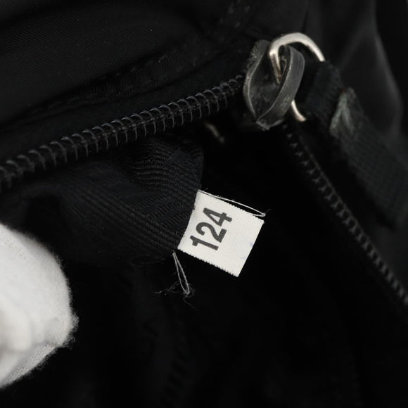 PRADA Shoulder Bag Nylon Black Silver Auth fm5260