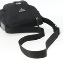 PRADA Shoulder Bag Nylon Black Silver Auth fm5260-7