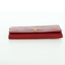PRADA Lange portemonnee Safiano leer Rood Goud Origineel fm5264-6