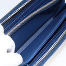 PRADA Long Wallet Safiano leather Navy Gold Auth fm5265-20