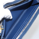PRADA Long Wallet Safiano leather Navy Gold Auth fm5265-22