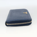 PRADA Long Wallet Safiano leather Navy Gold Auth fm5265-4