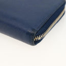 PRADA Long Wallet Safiano leather Navy Gold Auth fm5265-7