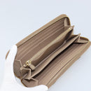 PRADA Ribbon Long Wallet Safiano leather Beige Gold Auth fm5266-9