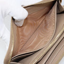 PRADA Ribbon Long Wallet Safiano leather Beige Gold Auth fm5266-19