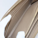PRADA Ribbon Long Wallet Safiano leather Beige Gold Auth fm5266-20