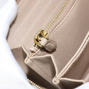 PRADA Ribbon Long Wallet Safiano leather Beige Gold Auth fm5266-21