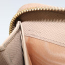 PRADA Ribbon Long Wallet Safiano leather Beige Gold Auth fm5266-12