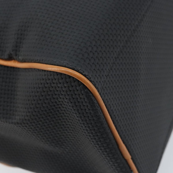 SAINT LAURENT Hand Bag PVC Canvas Black Gold Auth fm5269