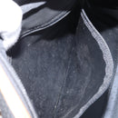 SAINT LAURENT Hand Bag PVC Canvas Black Gold Auth fm5269-12