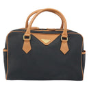 SAINT LAURENT Hand Bag PVC Canvas Black Gold Auth fm5269-13