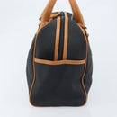 SAINT LAURENT Hand Bag PVC Canvas Black Gold Auth fm5269-4