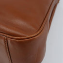 GUCCI Bamboo Hand Bag Leather Brown Gold Auth fm5270-9