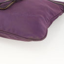 PRADA Shoulder Bag Nylon Purple Gold Auth fm5271-9