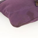 PRADA Shoulder Bag Nylon Purple Gold Auth fm5271-14