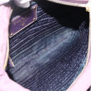 PRADA Shoulder Bag Nylon Purple Gold Auth fm5271-11