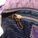 PRADA Shoulder Bag Nylon Purple Gold Auth fm5271-20