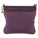 PRADA Shoulder Bag Nylon Purple Gold Auth fm5271-2