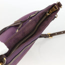 PRADA Shoulder Bag Nylon Purple Gold Auth fm5271-6