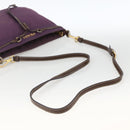 PRADA Shoulder Bag Nylon Purple Gold Auth fm5271-7