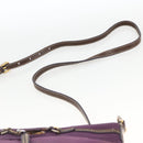PRADA Shoulder Bag Nylon Purple Gold Auth fm5271-8
