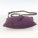 PRADA Shoulder Bag Nylon Purple Gold Auth fm5271-5