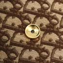 Christian Dior Trotter Canvas Shoulder Bag Beige Gold Auth fm5276-11