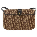 Christian Dior Trotter Canvas Shoulder Bag Beige Gold Auth fm5276-2