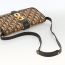 Christian Dior Trotter Canvas Shoulder Bag Beige Gold Auth fm5276-7